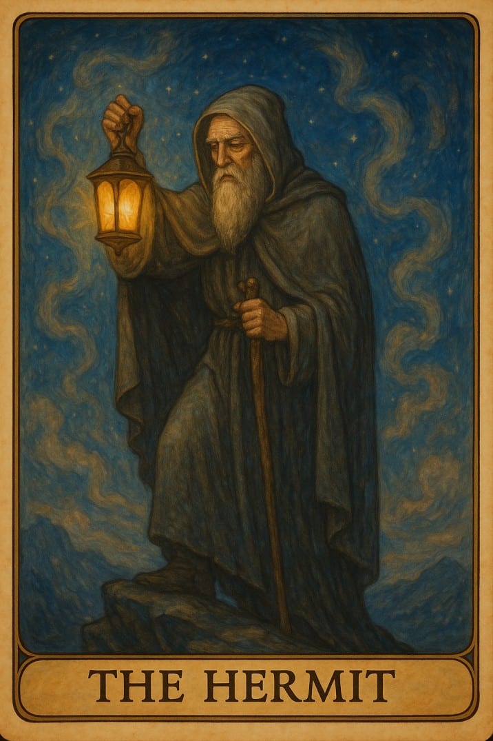 The The Hermit tarot card