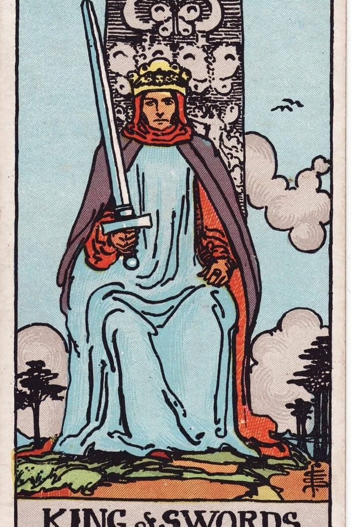 The King of Swords card from the Rider-Waite-Smith tarot deck