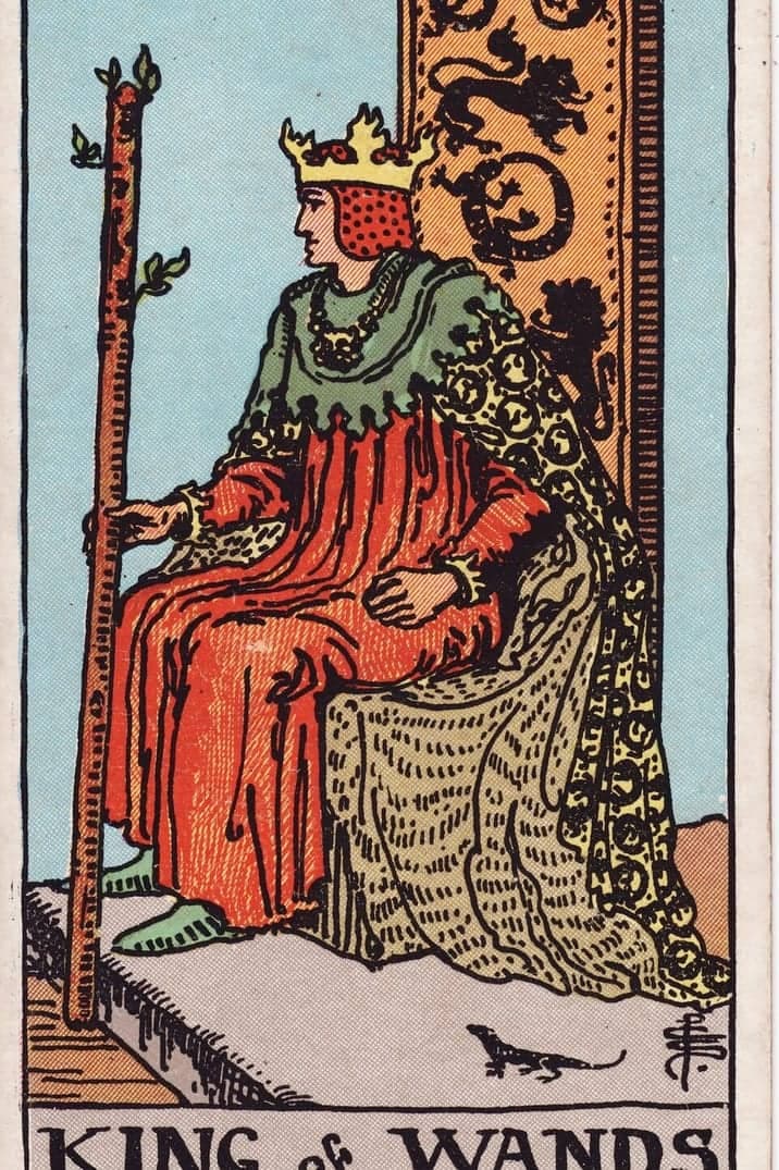 The King of Wands card from the Rider-Waite-Smith tarot deck