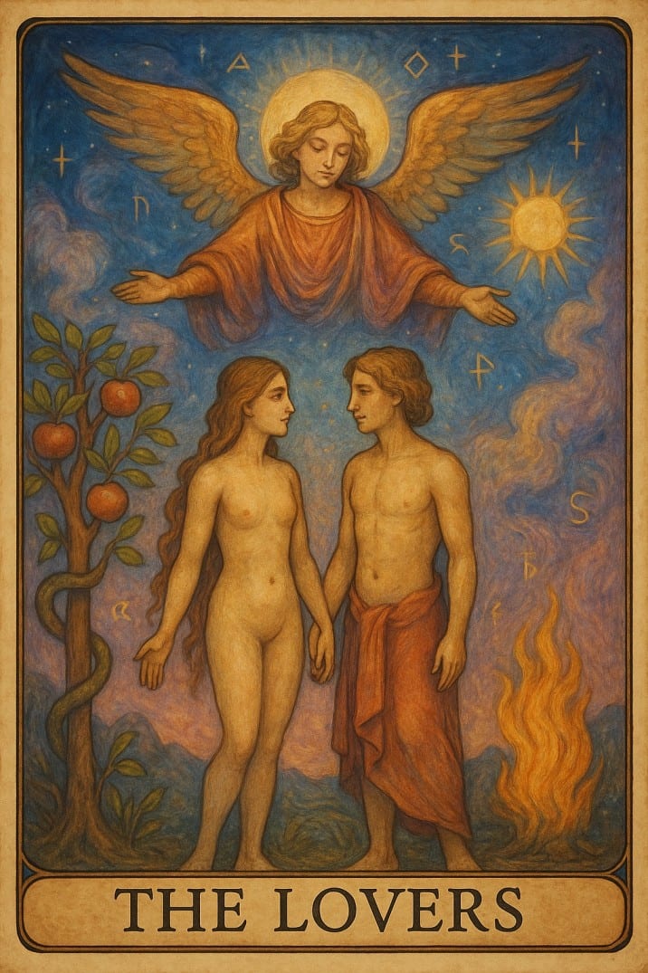 The The Lovers tarot card