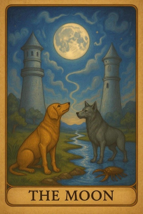 The The Moon tarot card