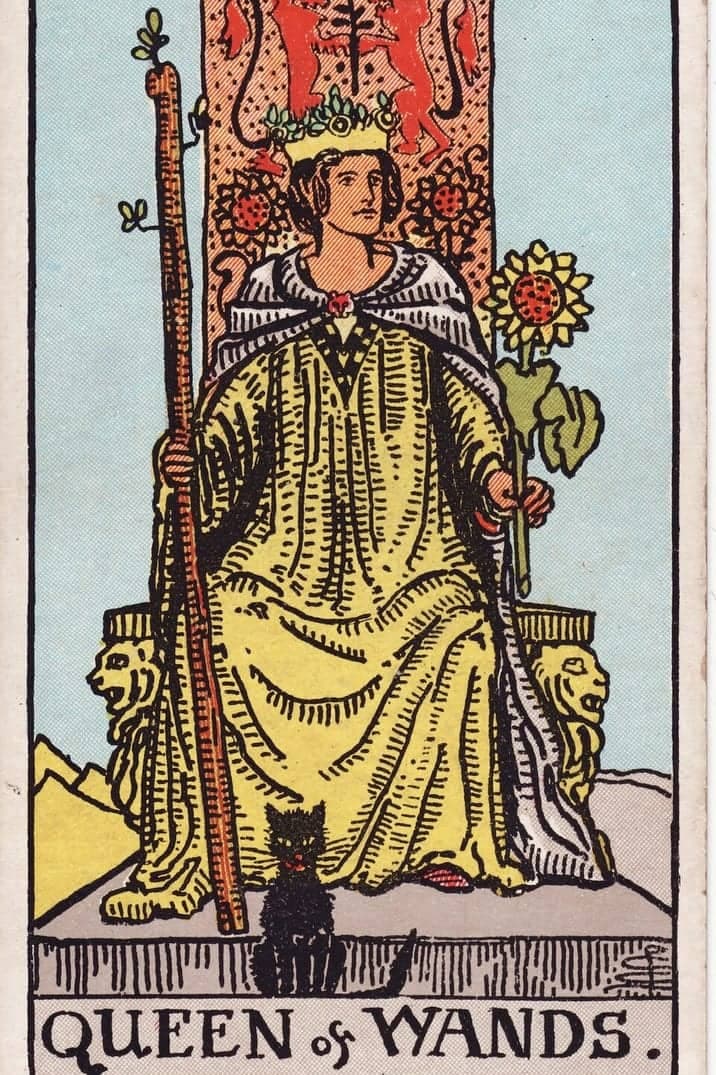 The Queen of Wands card from the Rider-Waite-Smith tarot deck